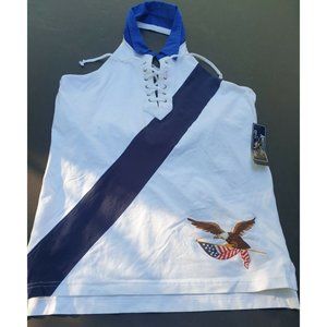American Living Halter Top Patriotic Size M Eagle Flag Shirt